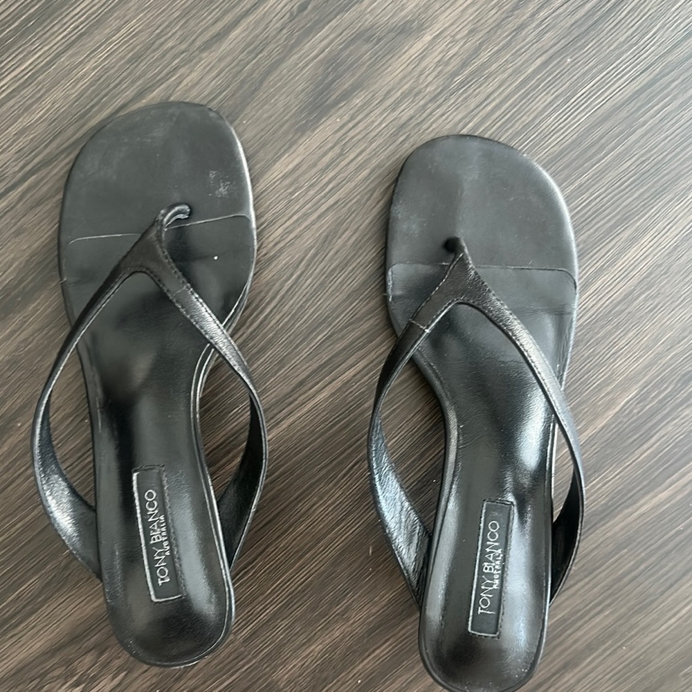 Tony Bianco Black Minimalist Sandals